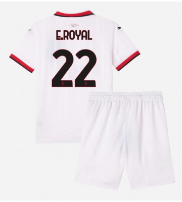 AC Milan Emerson Royal #22 Borta Kläder Barn 2024-25 Kortärmad (+ Korta byxor)